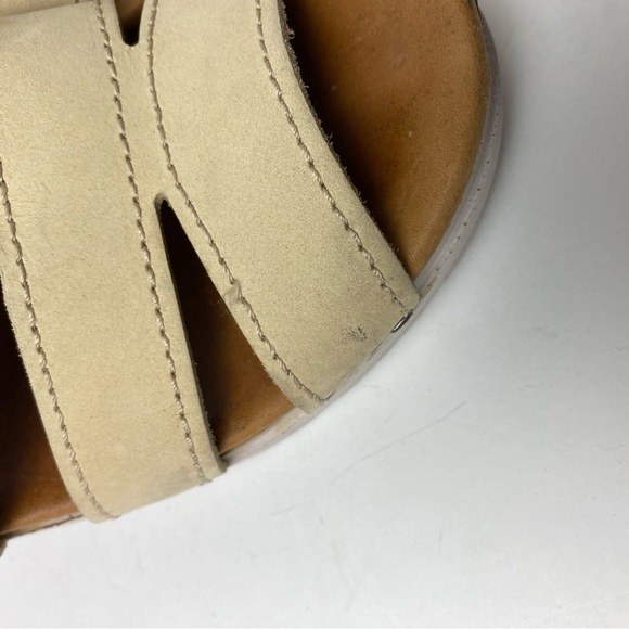 Dansko Cream and White Comfort Sandals with Woven Straps - Picture 4 of 10